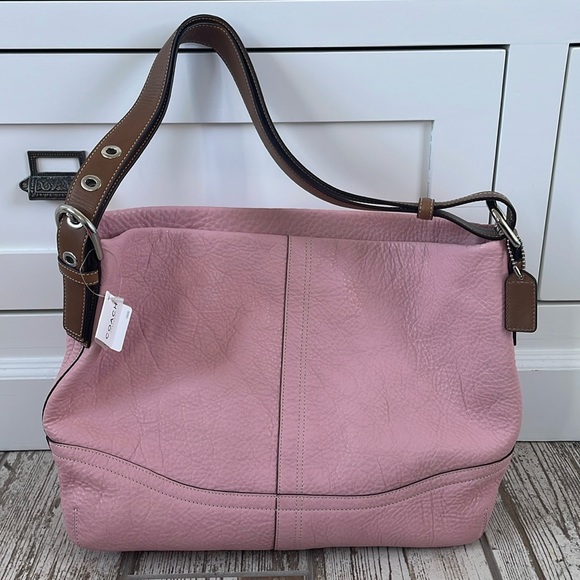 Pink Leather Shoulder Bag - Picture 1 of 6